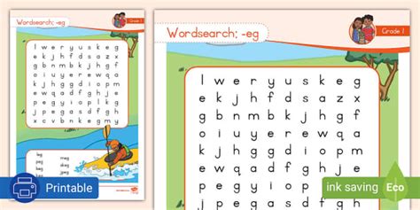 Grade 1 Phonics Eg Wordsearch Teacher Made Twinkl