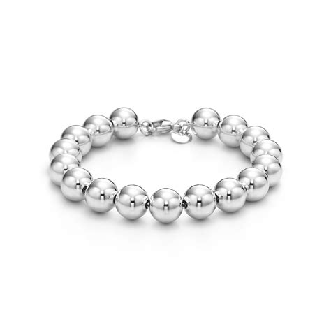 Bead bracelet in sterling silver, 7.5" long and 10 mm. | Tiffany & Co. US