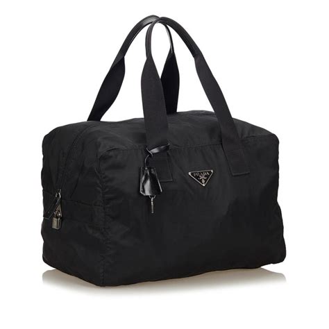 Prada Black Nylon Travel Bag At 1stdibs