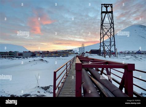 Norway Svalbard Spitzbergen Longyearbyen Thermal Heating Pipes That