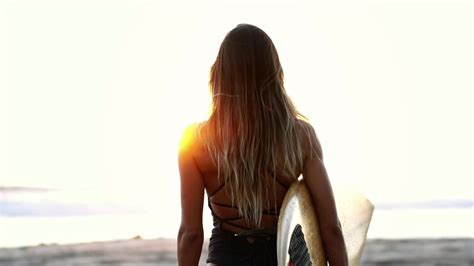 Back Of Woman Bikini Surfboard Image Free Stock Photo Public Domain