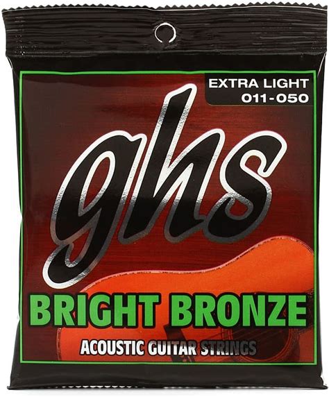 Ghs Bright Bronze Acoustic Guitar Strings Bb20x Extra Light Reverb