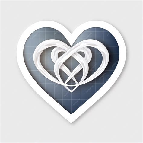 Premium AI Image | heart with infinity symbol on white background