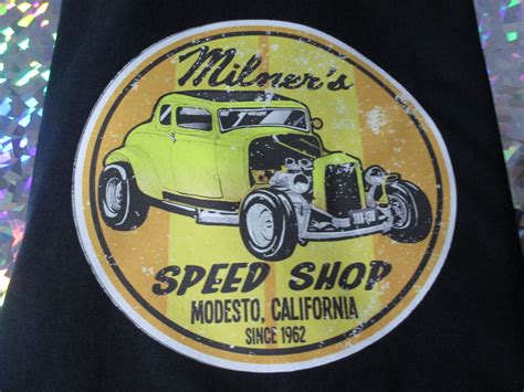 American Graffiti Milners Speed Shop Retro T Shirt Etsy