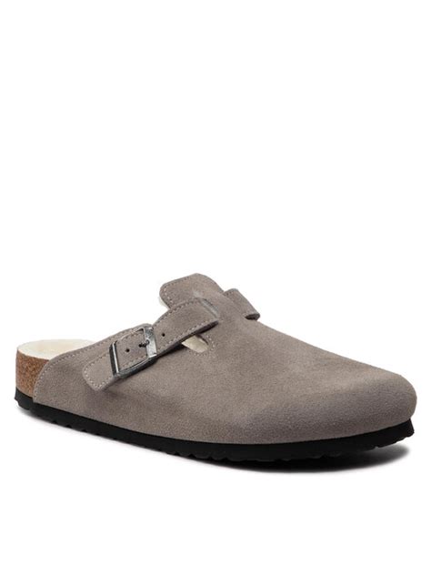 Kapcie Birkenstock Boston Szary Eobuwie Pl