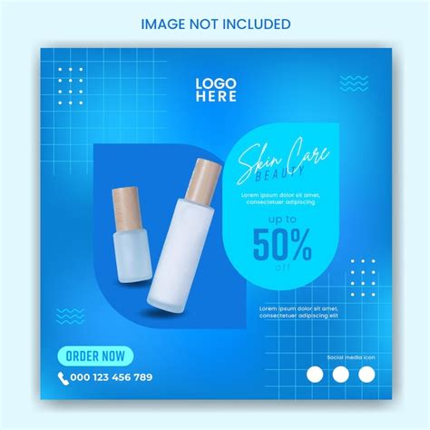 Produkt Skincare Social Media Post Banner Design Premium Vektor