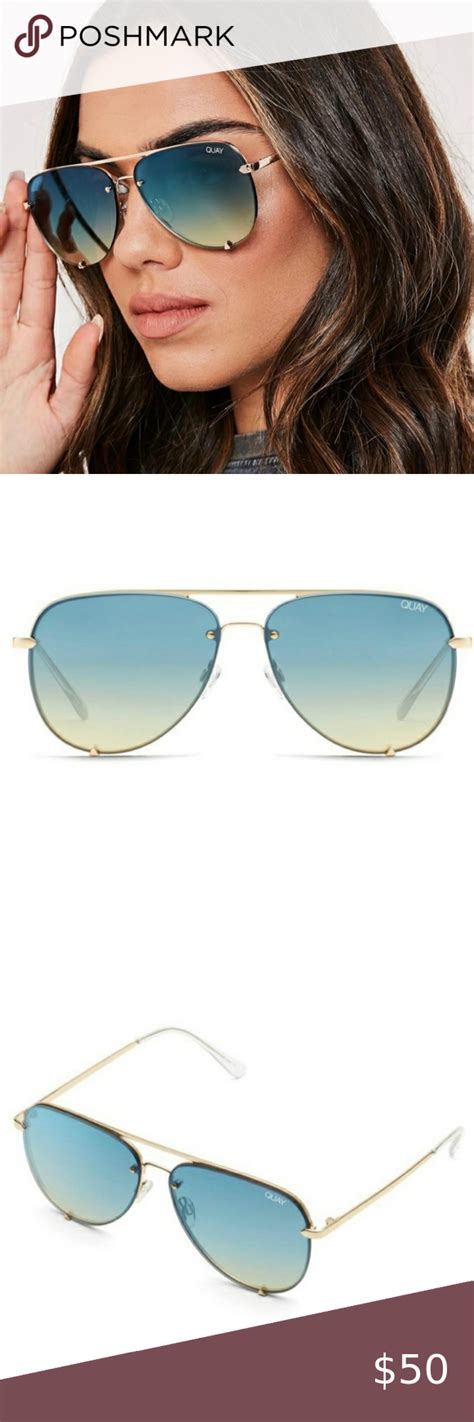 Quay Australia High Key Rimless Aviator Sunglasses Rimless Sunglasses Sunglasses Aviator