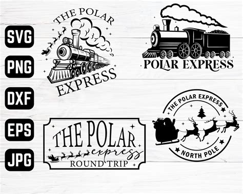 Polar Express Svg Bundle 12 Design North Pole Svg Round Trip Polar Express Vector Files Cricut