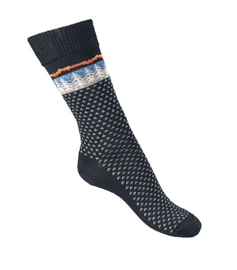 chaussettes laine mérinos fines homme à jacquard nordique