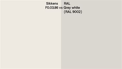 Sikkens F0 03 86 Vs Ral Grey White Ral 9002 Side By Side Comparison