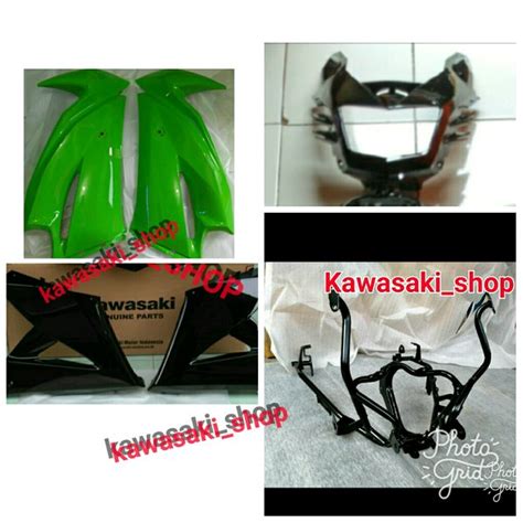 Jual Cover Body Fairing Ninja Rr New Hijau Bawah Hijau Dan Batok Lampu