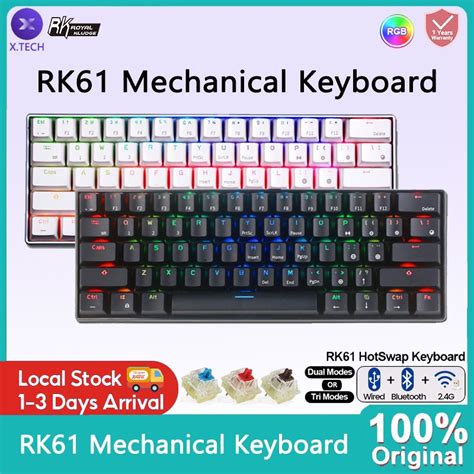 Royal Kludge RK61 Mechanical Keyboard Dual Three Modes Hot Swap