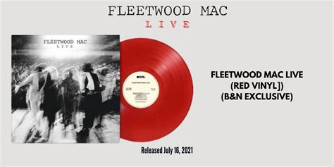 Fleetwood Mac News Fleetwood Mac Live Red Vinyl Set For Release