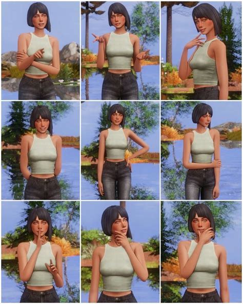 Emotions 4 Pose Pack StarrySimsie In 2024 Poses Sims 4