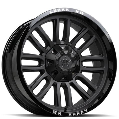 Luxxx Hd Wheels Lhd Matte Black Face With Gloss Black Lip Off