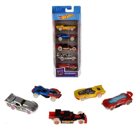 Pack 5 Autos Basicos Hotwheels Glow Waeels Jugueterías Ansaldo