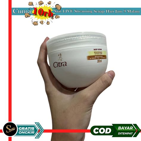 Jual Citra Body Scrub 200ml Sabun Lulur Citra Natural White Glow Dengan