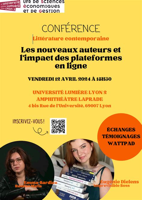 Conf Rence Les Nouveaux Auteurs Contemporrains Et L Impact Des