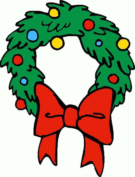 Christmas Wreaths With Lights Clip Art