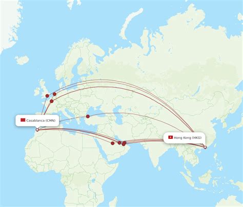 Flights From Casablanca To Hong Kong Cmn To Hkg Flight Routes