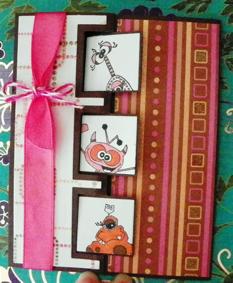 Monstermaniac Stamp Set From Stampin Up On The Triple Square Flip It