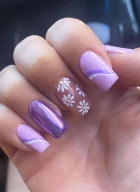 U As Hermosas Spring Acrylic Nails Purple Nails Nail Art