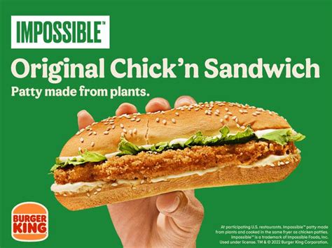 Burger King Debuts Impossible Original Chickn Sandwich