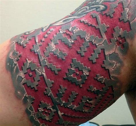 70 Red Ink Tattoo Designs For Men Masculine Ink Ideas