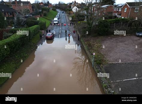 Storm Henk Flooding At The Village Of Maisemore Near Gloucester Gloucestershire 5 January