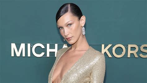 Bella Hadid Wears Nothing But A Stunning Crystal Corset Matching