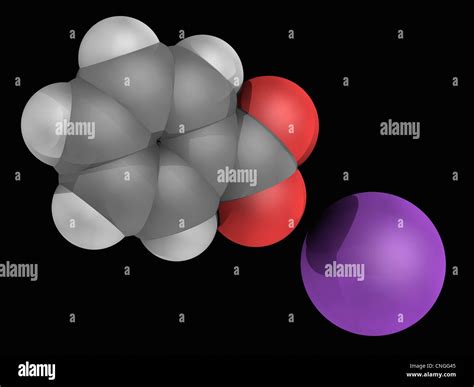 Molécula De Benzoato De Sodio Fotografía De Stock Alamy