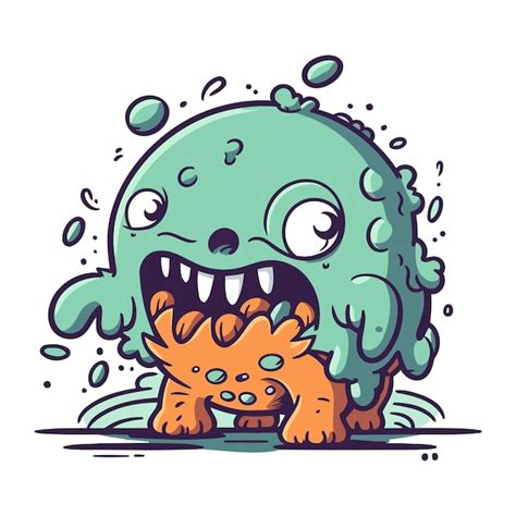 Monstro de desenho animado ilustração vetorial de um monstro em estilo