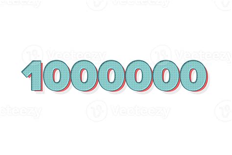 1000000 Subscribers Celebration Greeting Number With Unique Design