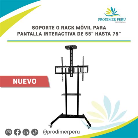 Soporte O Rack Movil Para Pantalla Interactiva De Hasta