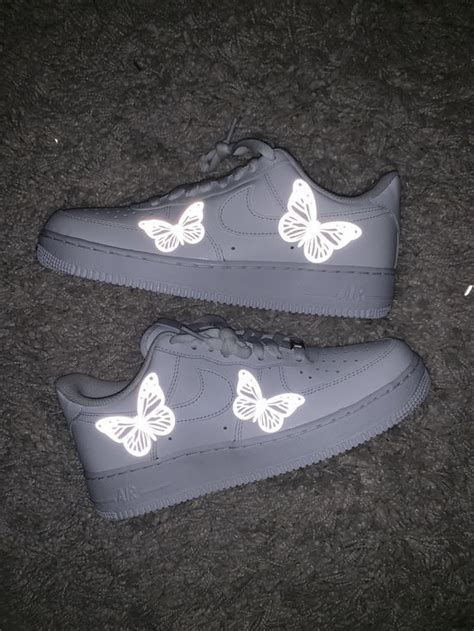 Custom Nike Air Force Blue Butterfly Bestel Nu