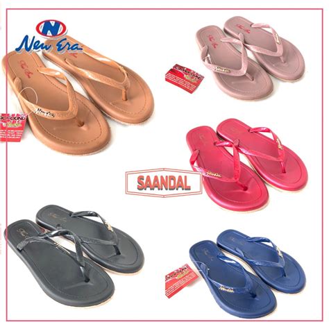 Jual Sandal Jepit Wanita New Era Warna Polos Karet Tebal 10023 BISA