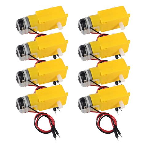 Buy ALAMSCN 8PCS DC Gearbox Motor TT Motor 3V 6V Dual Shaft Electric