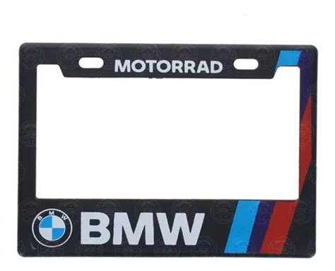 Marco Portaplaca Moto Plastico Logo Bmw Impreso Euro