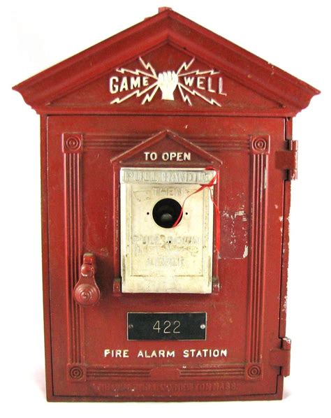 Antique Game Well Fire Alarm Station Cast Iron Steet Box Pull Station