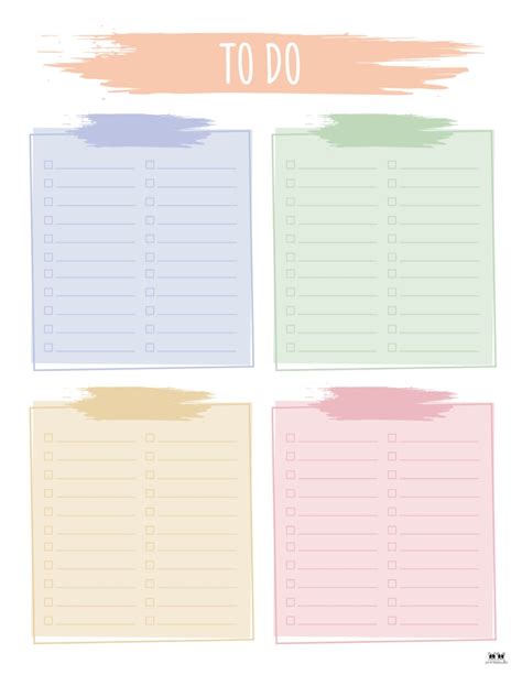 To Do Lists Free Printables Printabulls Fillable Form