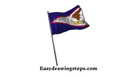 Easy Steps To Draw American Samoa Flag Drawing Easy Drawing