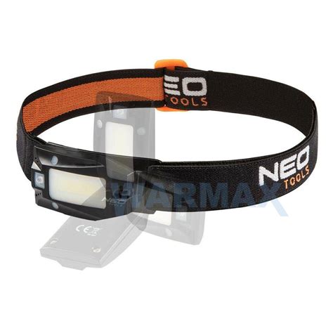 NEO Latarka czołowa akumulatorowa USB 180 lm COB LED czujnik ruchu