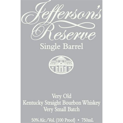 Buy Jefferson S Reserve Very Old Single Barrel Bourbon® Online Bourbon Delivered Nationwide