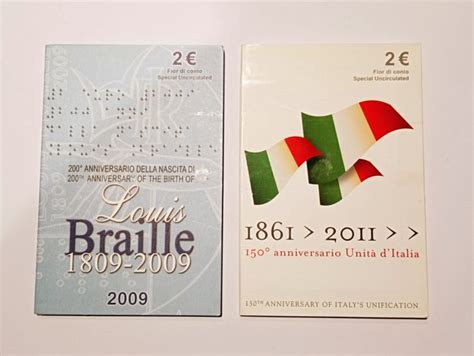 Italië 2 Euro 2009 2011 Louis Braille 150 Catawiki