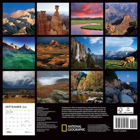 National Geographic: National Parks 2023 Wall Calendar by National ...