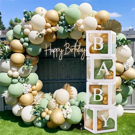 Pcs Baby Shower Decorations Boy Girl Pcs Transparent Balloon