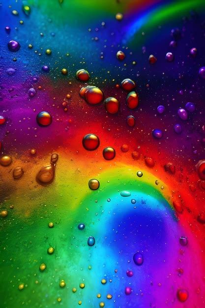 Fondos De Pantalla De Arco Iris Con Un Arco Iris Y Gotas De Agua