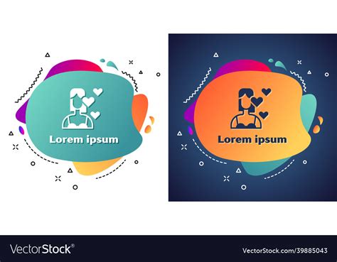 White Love Yourself Icon Isolated On Royalty Free Vector