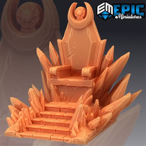 Frozen Throne Miniature Ice Throne Miniature For Dandd 5e Pathfinder And