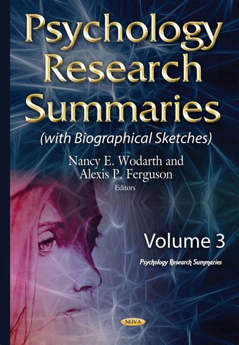 Psychology Research Summaries Volume 3 Nova Science Publishers